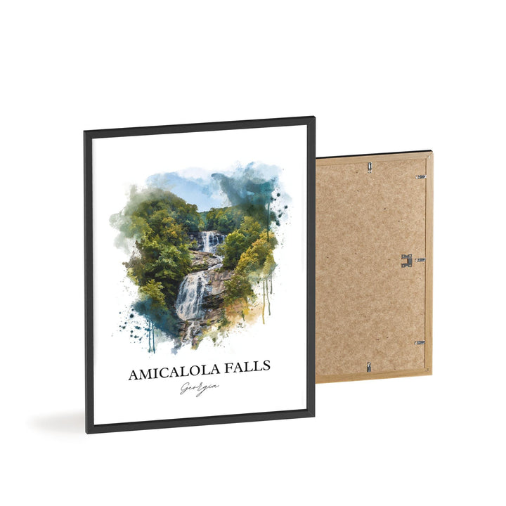 Amicalola Falls Wall Art, Dawsonville Print, Georgia Watercolor Art, Amicalola Falls Gift, Travel Print, Travel Poster, Housewarming Gift