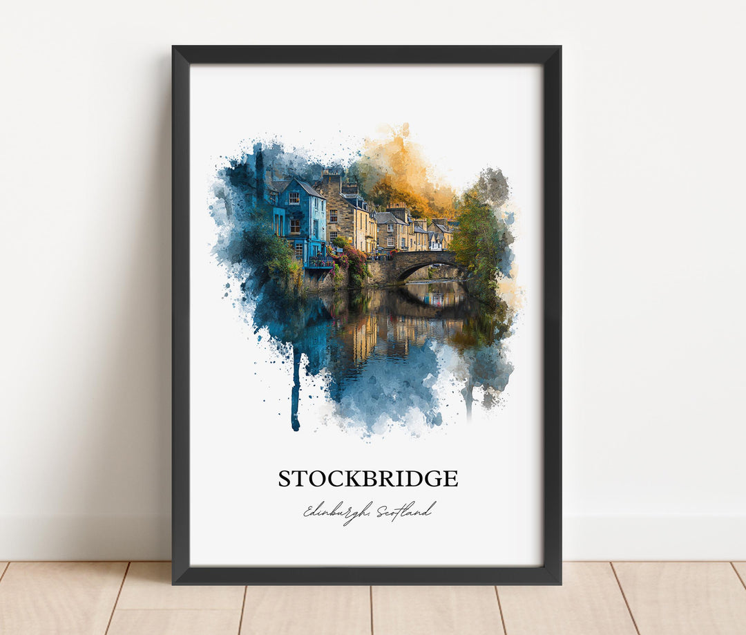 Stockbridge, Edinburgh, Scotland – Watercolor Art Print