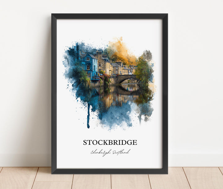 Stockbridge, Edinburgh, Scotland – Watercolor Art Print