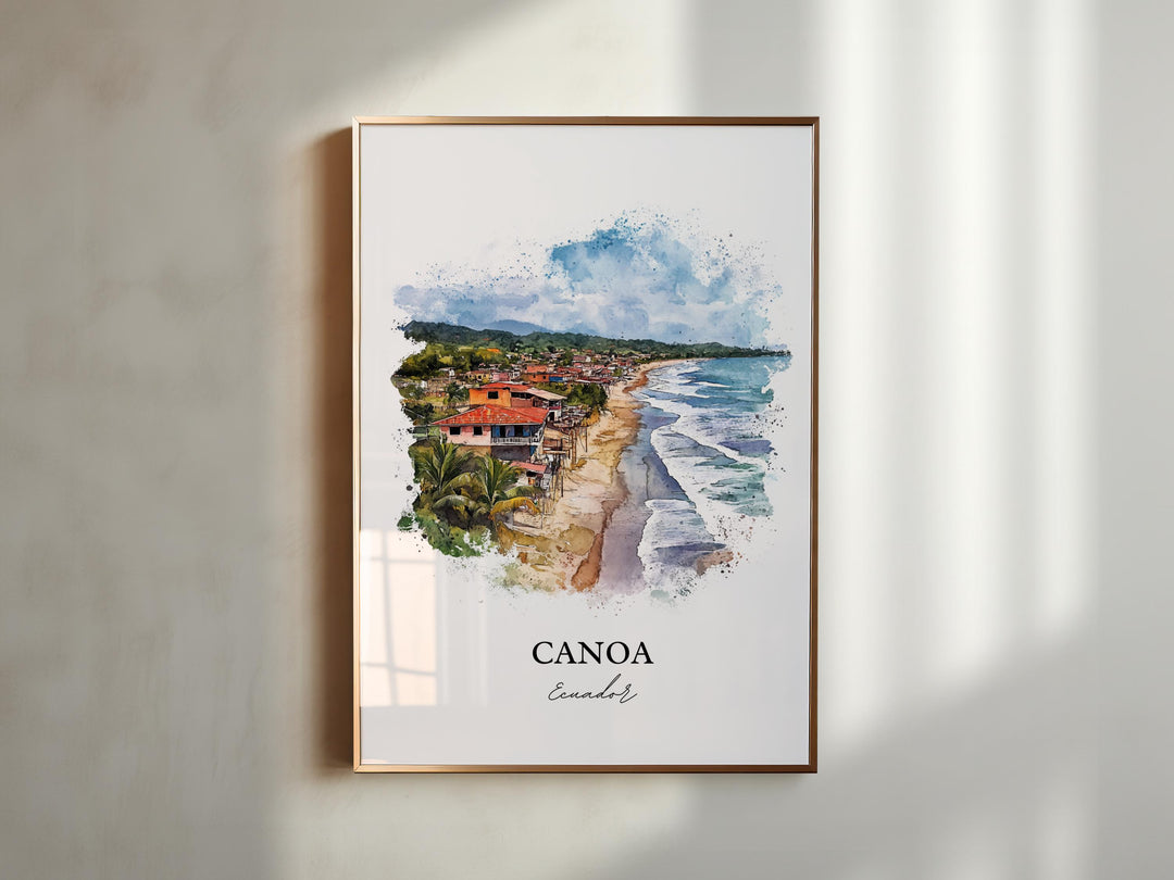 Canoa, Ecuador – Watercolor Art Print
