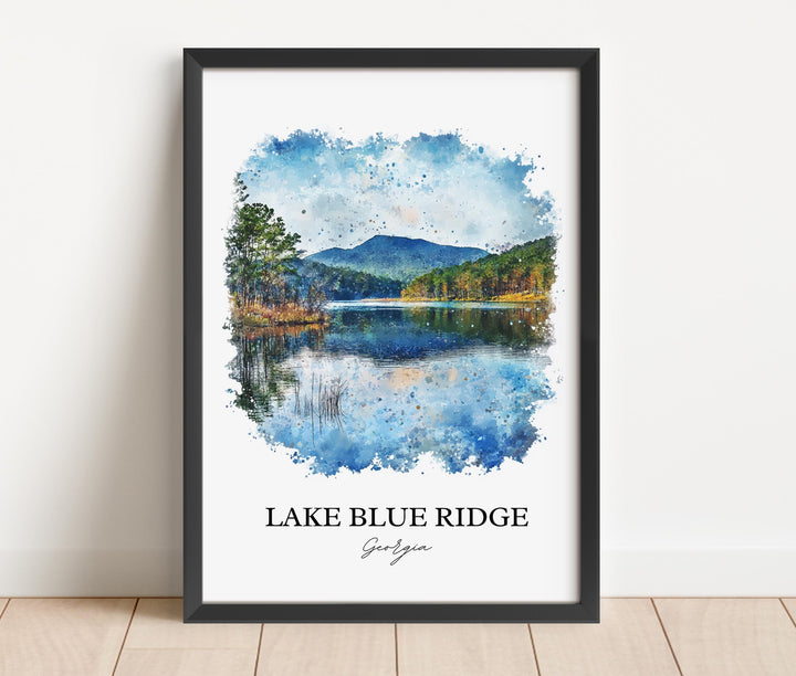 Lake Blue Ridge Wall Art, Fannin County Print, Blue Ridge Artwork, Lake Blue Ridge Gift, Travel Print, Travel Poster, Housewarming Gift
