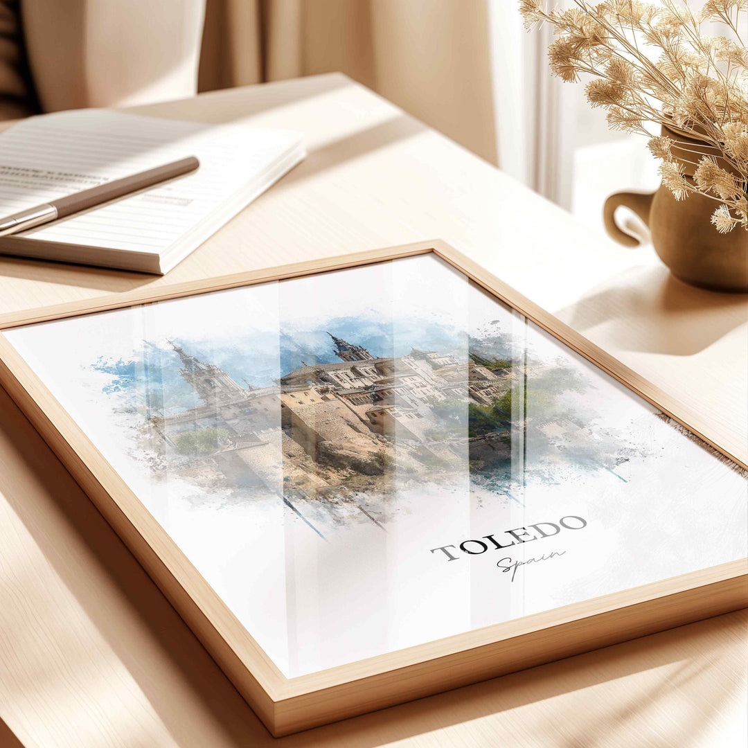 Toledo, Spain – Watercolor Art Print