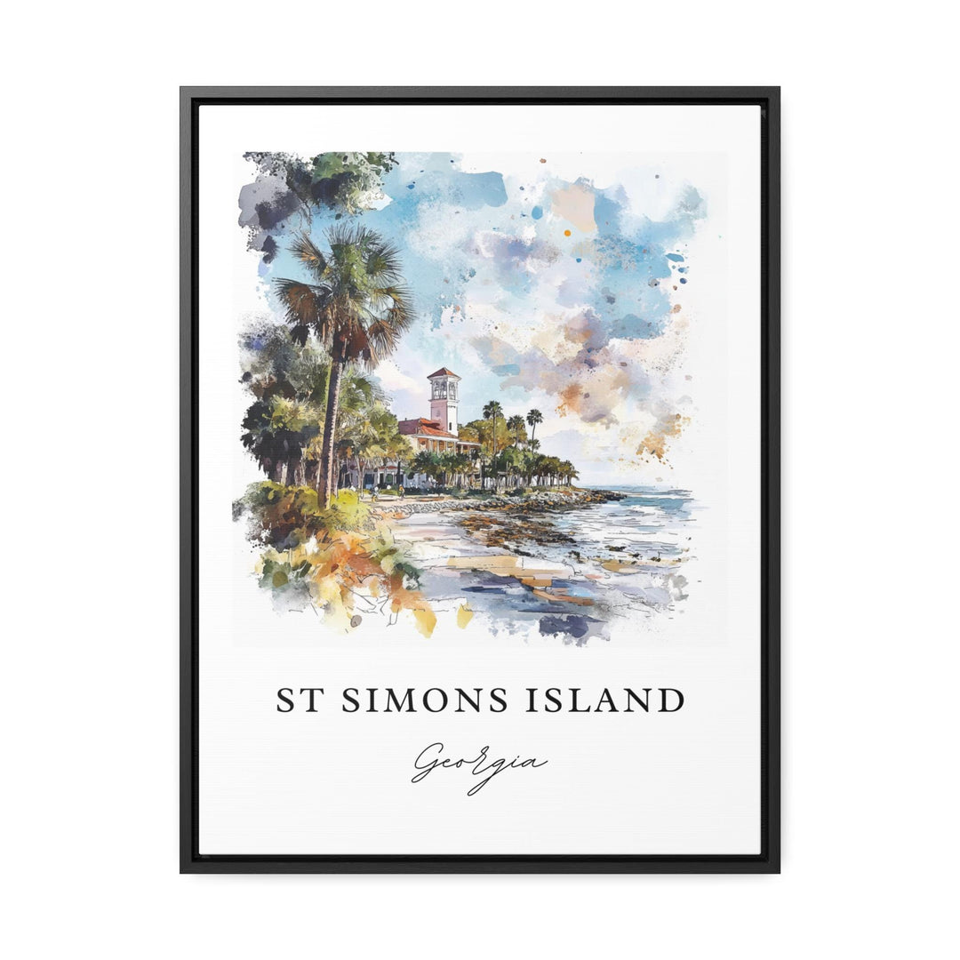 St Simons Island Art, St Simons Georgia Print, East Beach GA Watercolor Art, St Simons Gift,