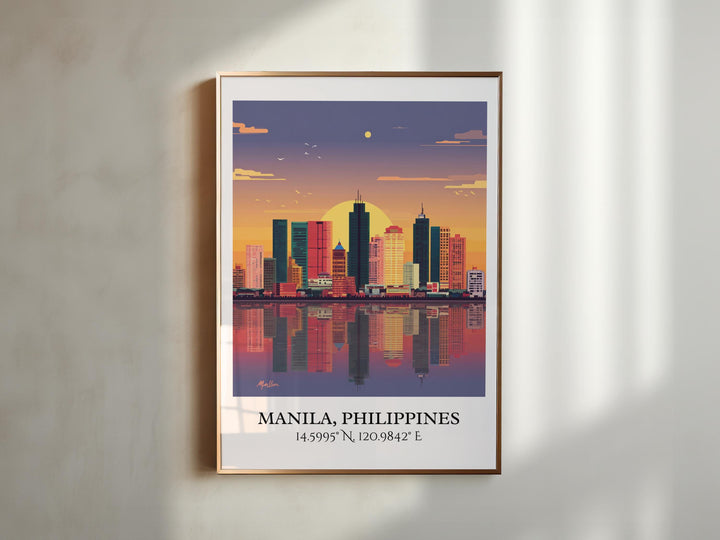 Manila Art, Philippines Retro Travel Art, Manila Home Decor, Philippines Gift, Manila Travel Art, Travel Prints, Housewarming Gift