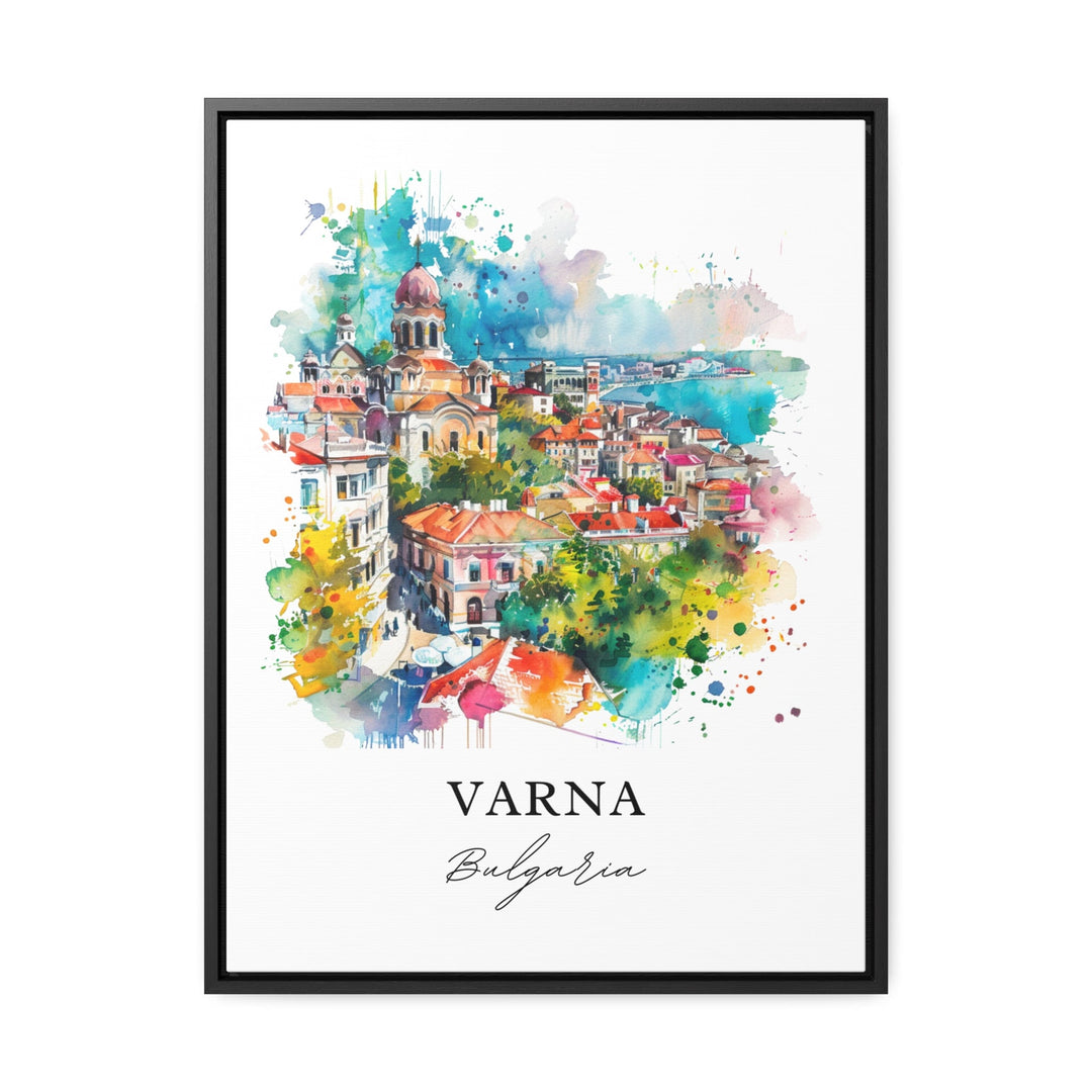 Varna Wall Art, Varna Bulgaria Print, Varna Watercolor, Golden Sands Bulgaria Gift,