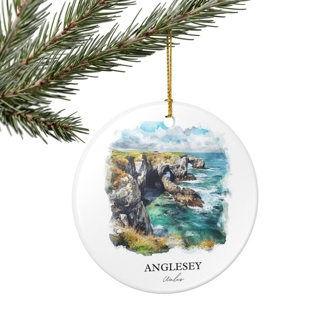 Anglesey Wales Ornament: Unique Anglesey Souvenir, Anglesey Xmas Decor, and Authentic Anglesey Wales Gift