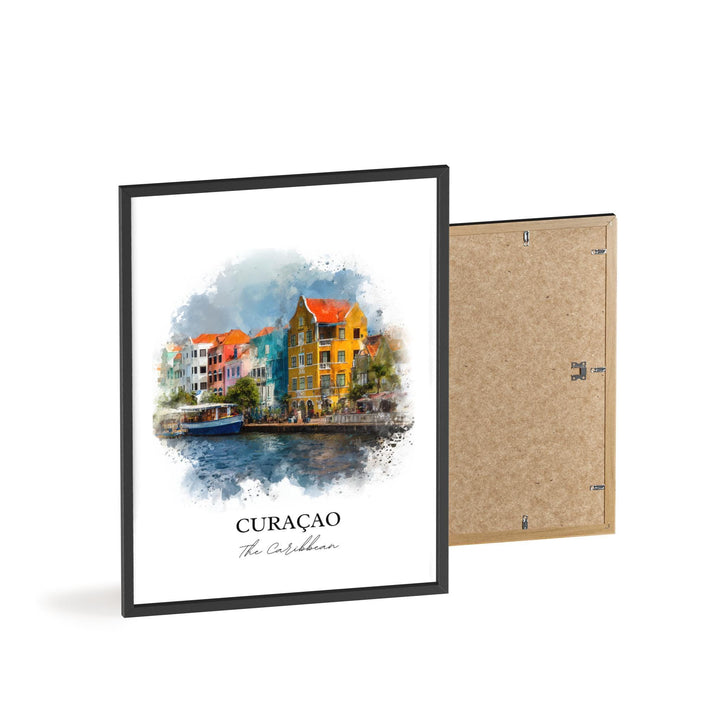 Curaçao Wall Art, Curaçao Print, Curaçao Watercolor, Curaçao Island Gift, Travel Print, Travel Poster, Housewarming Gift