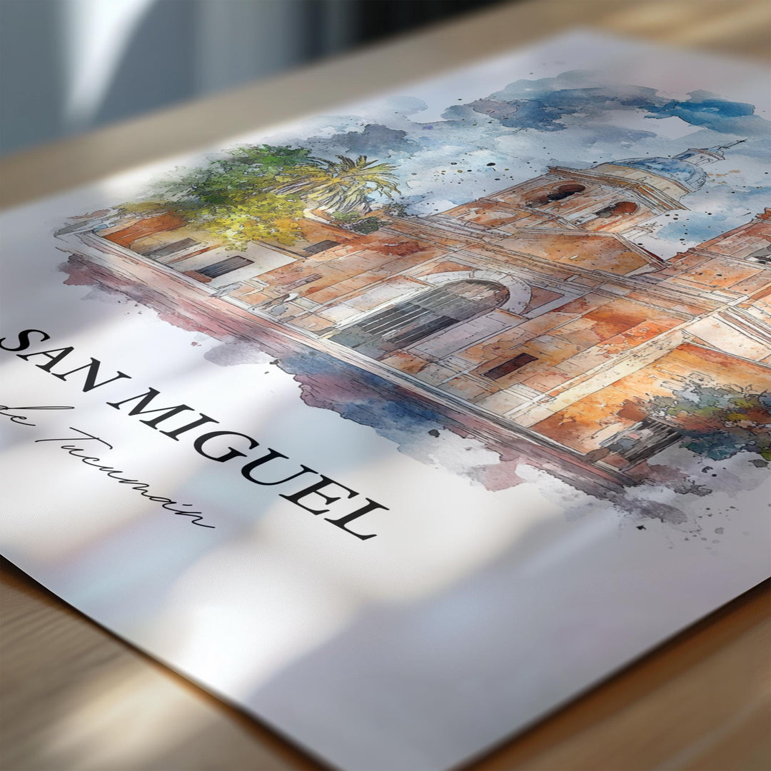 San Miguel de Tucumán Art, Argentina Print, Argentina Watercolor, San Miguel de Tucumán Gift, Travel Print, Travel Poster, Housewarming Gift