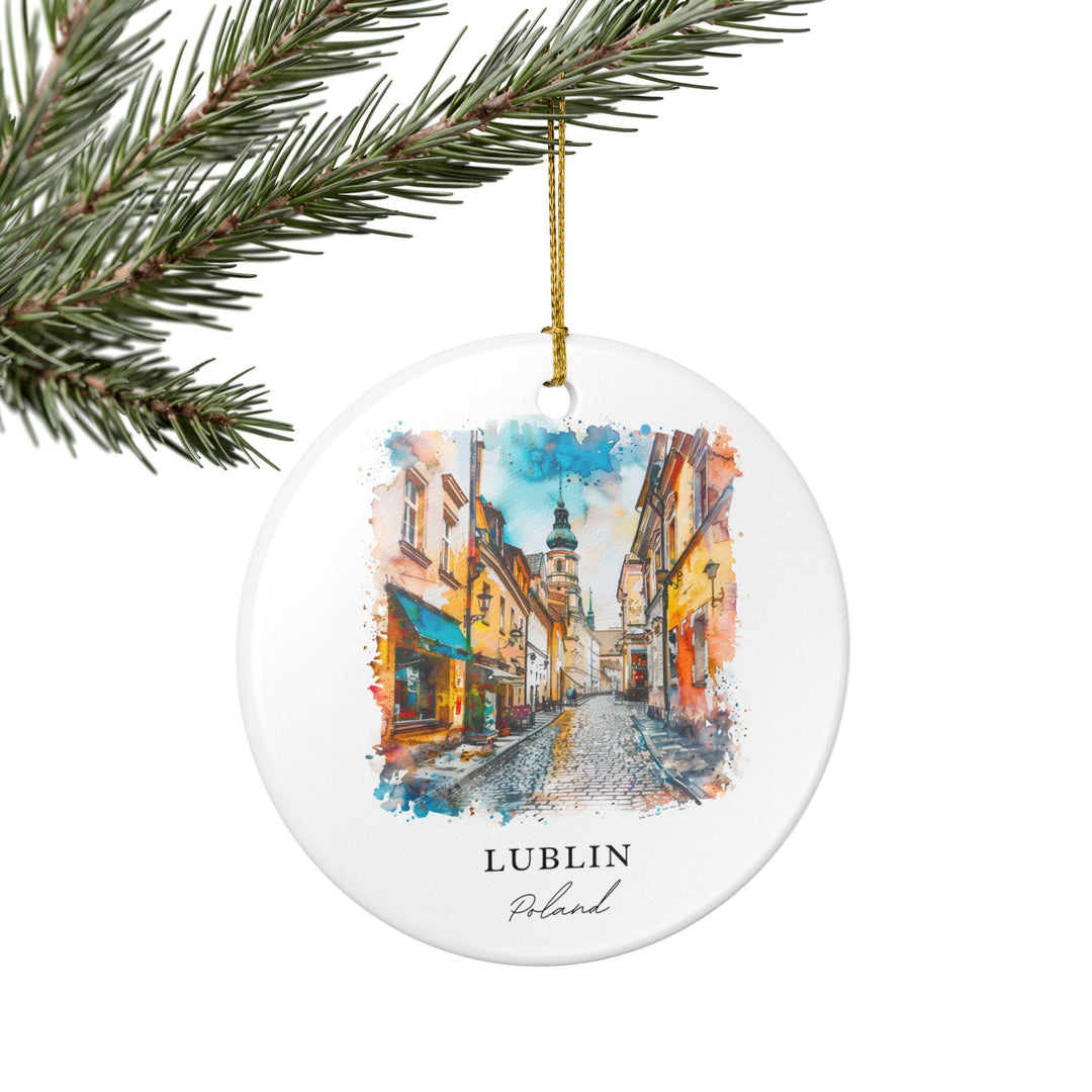 Lublin Poland Ornament: Unique Lublin Souvenir, Lublin Xmas Decor, and Authentic Lublin Poland Gift