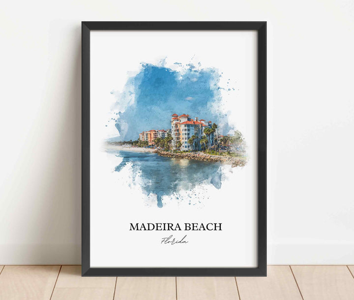 Madeira Beach, Florida – Watercolor Art Print