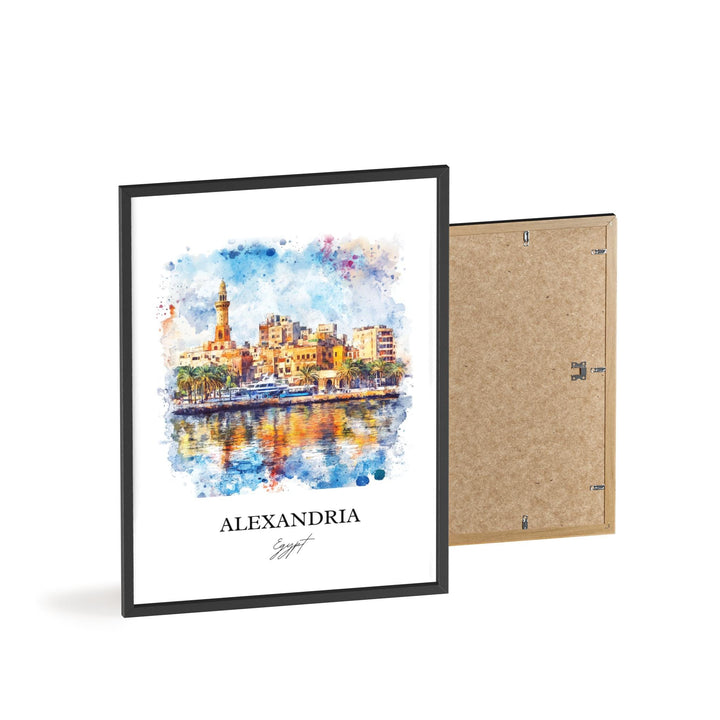 Alexandria Egypt Wall Art, Egypt Print, Egypt Watercolor Art, Alexandria Gift, Travel Print, Travel Poster, Housewarming Gift
