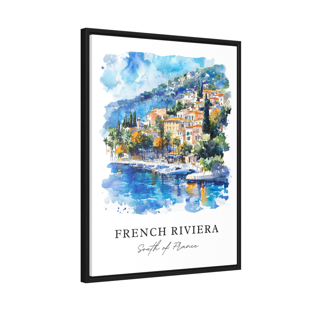 French Riviera Art, French Riviera Print, French Riviera Watercolor, South of France Gift,