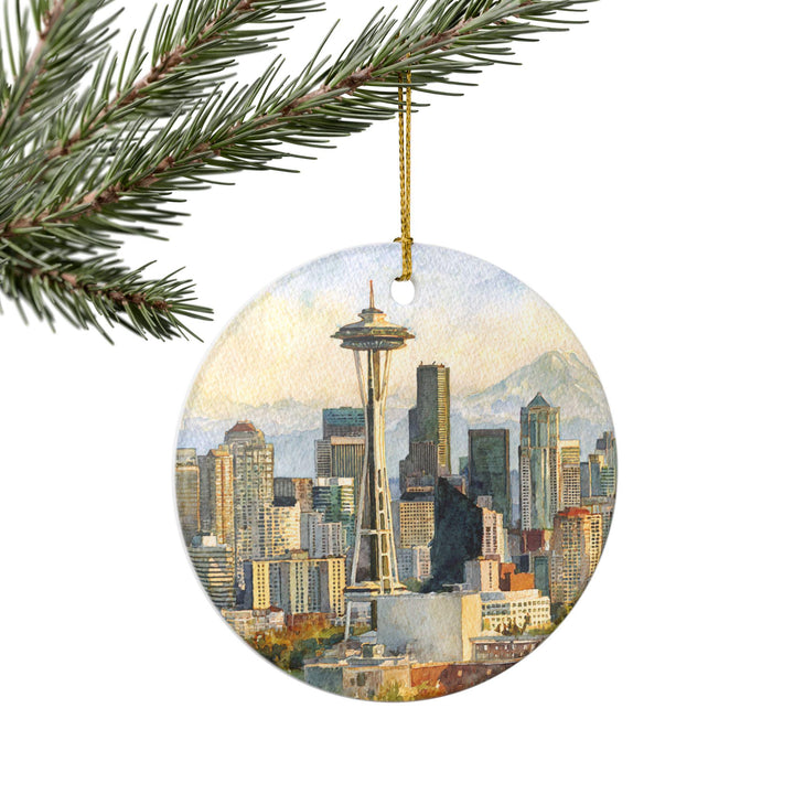 Seattle WA Ornament: Unique Seattle Souvenir, Seattle Xmas Decor, and Authentic Seattle Skyline Gift