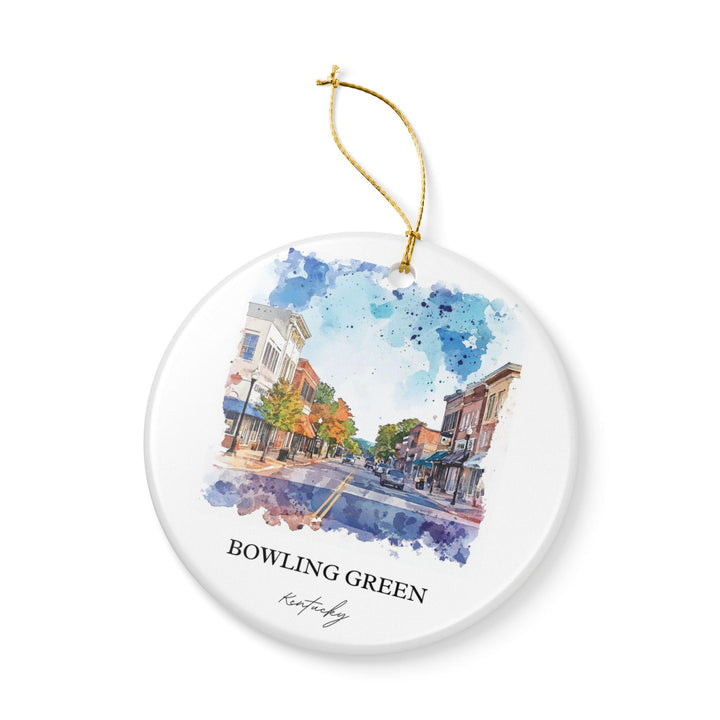 Bowling Green KY Ornament: Unique Bowling Green KY Souvenir, Kentucky Xmas Decor, and Authentic Kentucky Gift