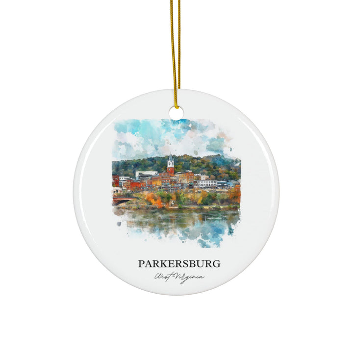 Parkersburg WV Ornament: Unique Parkersburg Souvenir, West Virginia Xmas Decor, and Authentic Parkersburg WV Gift