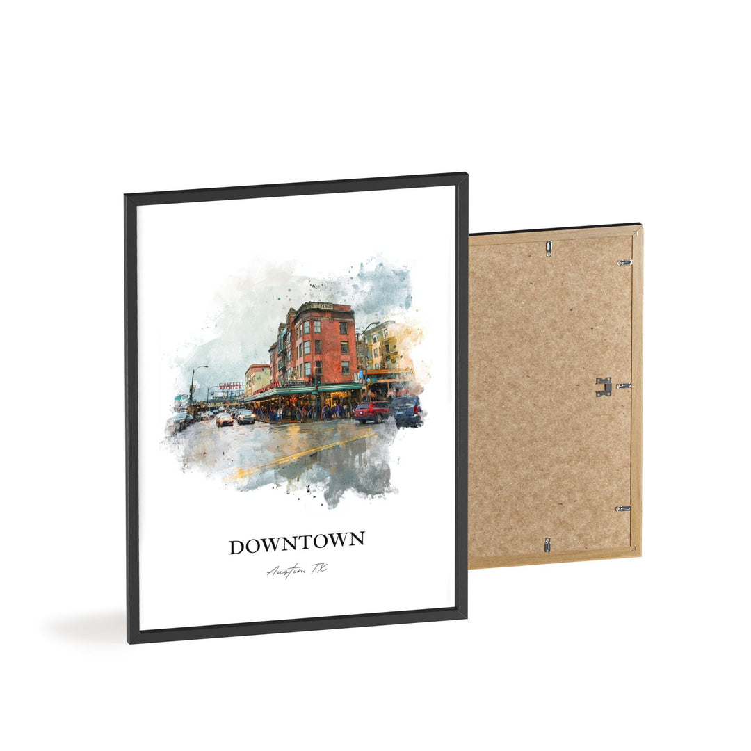 Austin, Texas – Watercolor Art Print