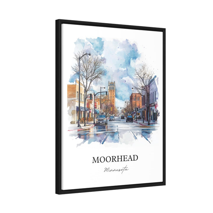 Moorhead, MN, USA – Watercolor Art Print