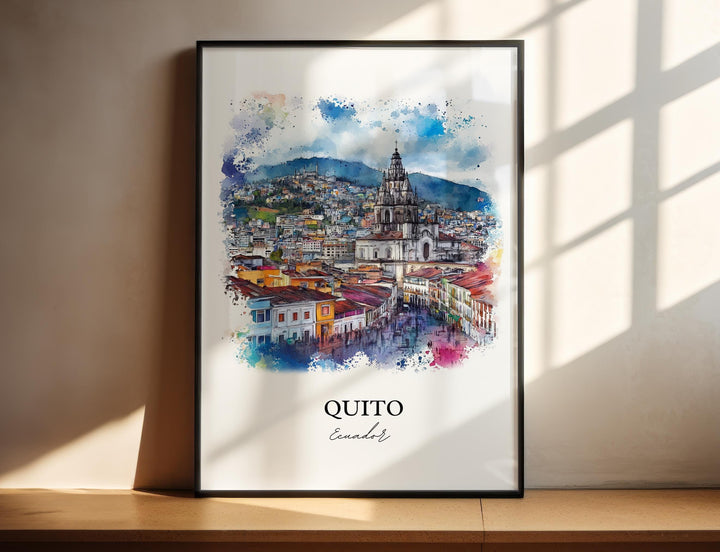 Quito, Ecuador – Watercolor Art Print