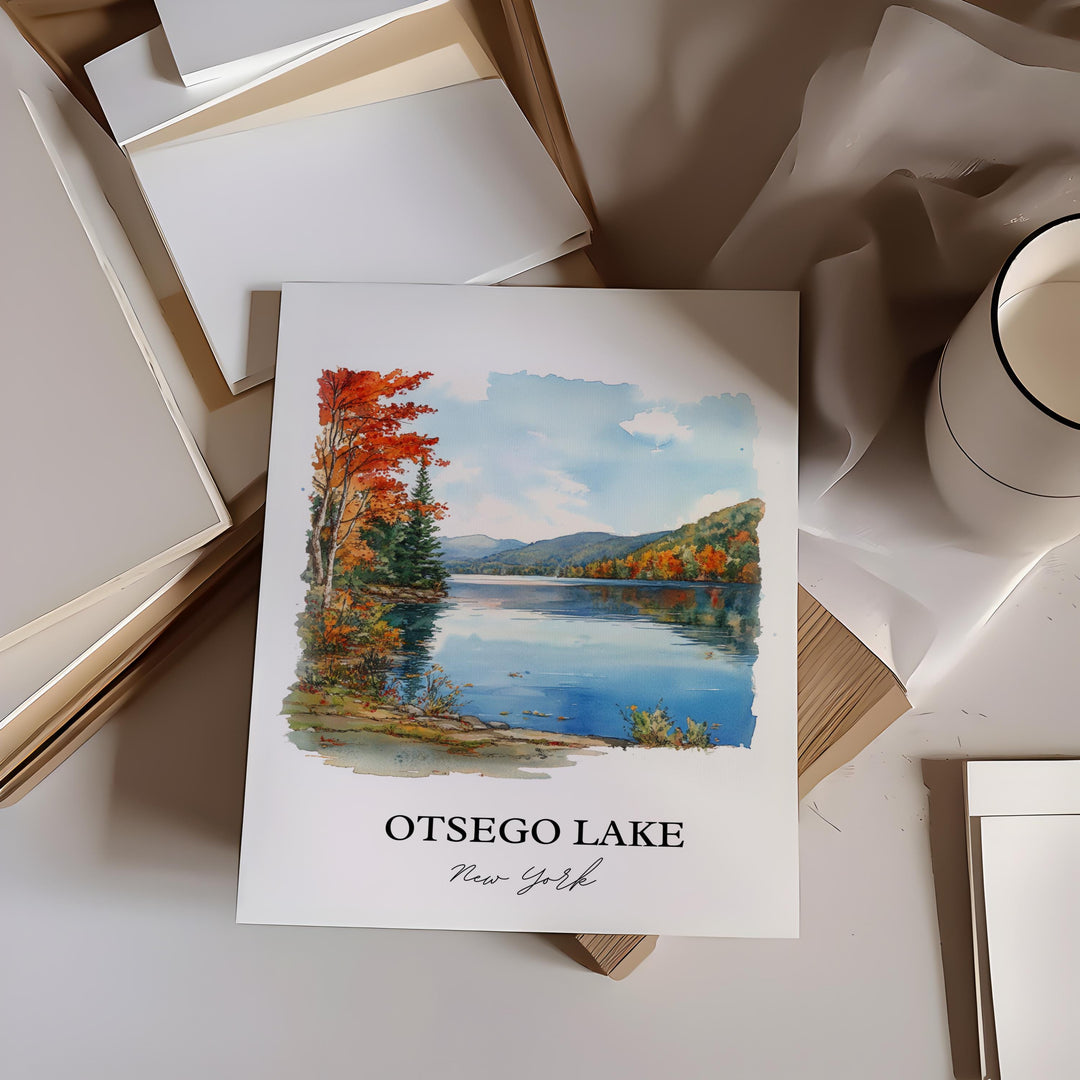 Otsego Lake Wall Art, Susquehanna River Print, Catskill Mountains Artwork, Otsego Lake Gift, Travel Print, Travel Poster, Housewarming Gift