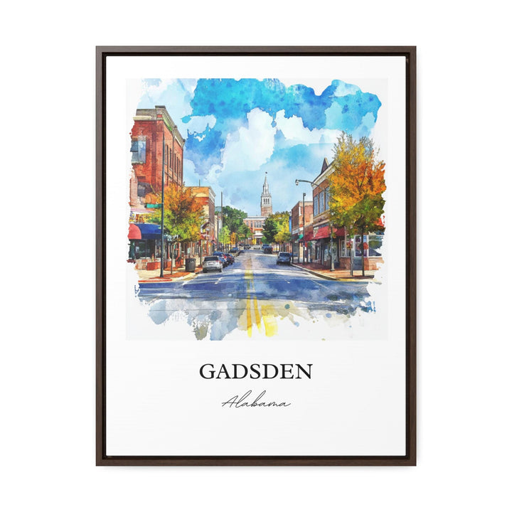Gadsen AL Wall Art, Alabama Print, Gadsen Watercolor Art, Gadsen Alabama Gift, Travel Print, Travel Poster, Housewarming Gift