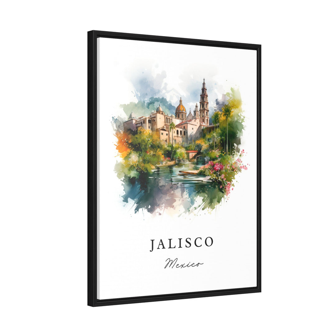 Jalisco traditional travel art - Mexico, Jalisco poster print, Wedding gift, Birthday present, Custom Text, Perfect Gift