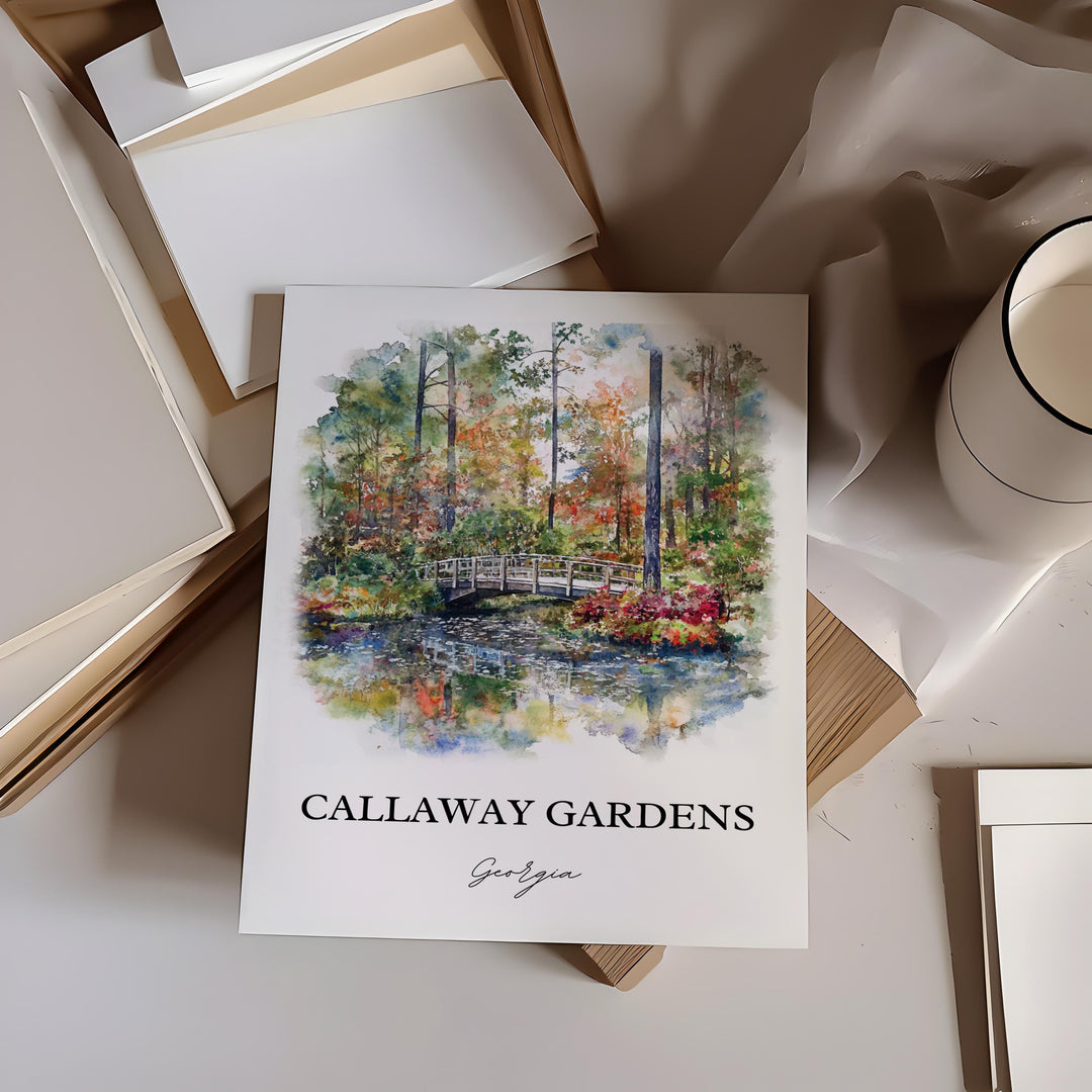 Callaway Gardens Wall Art, Pine Mountain GA Print, Georgia Artwork, Callaway Gardens Gift, Travel Print, Travel Poster, Housewarming Gift