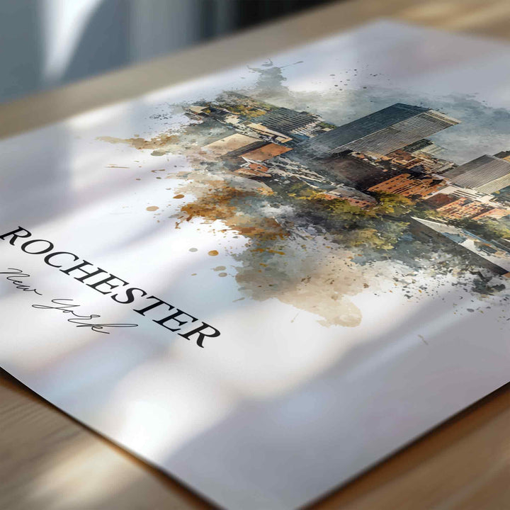Rochester, New York – Watercolor Art Print