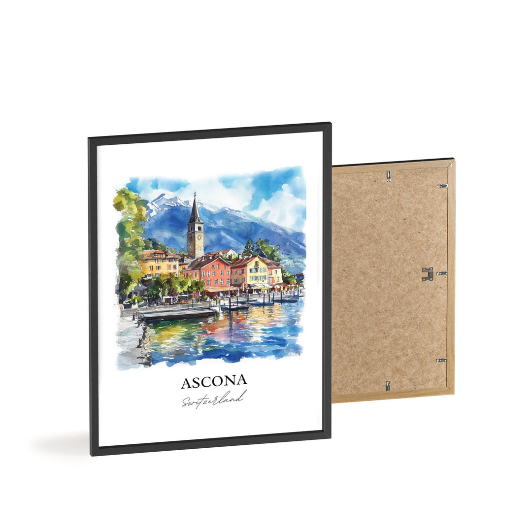 Ascona Travel Print Wall Art Ascona Wall Hanging Home Décor Ascona Gift Art Lovers Switzerland Art Lover Gift Ascona Poster