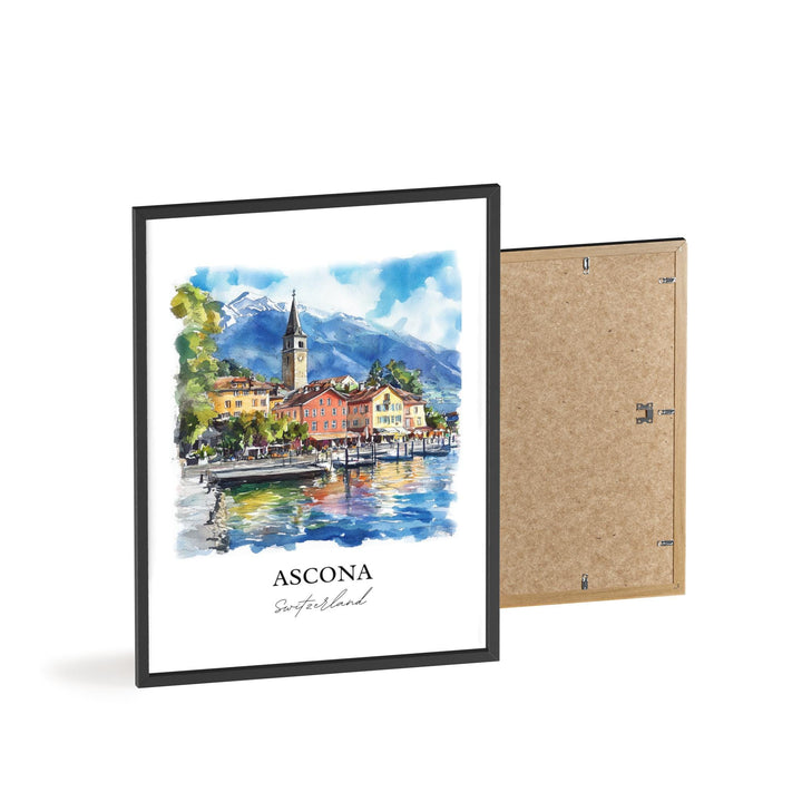Ascona Travel Print Wall Art Ascona Wall Hanging Home Décor Ascona Gift Art Lovers Switzerland Art Lover Gift Ascona Poster