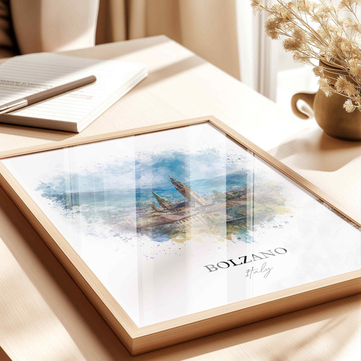 Bolzano, Italy – Watercolor Art Print