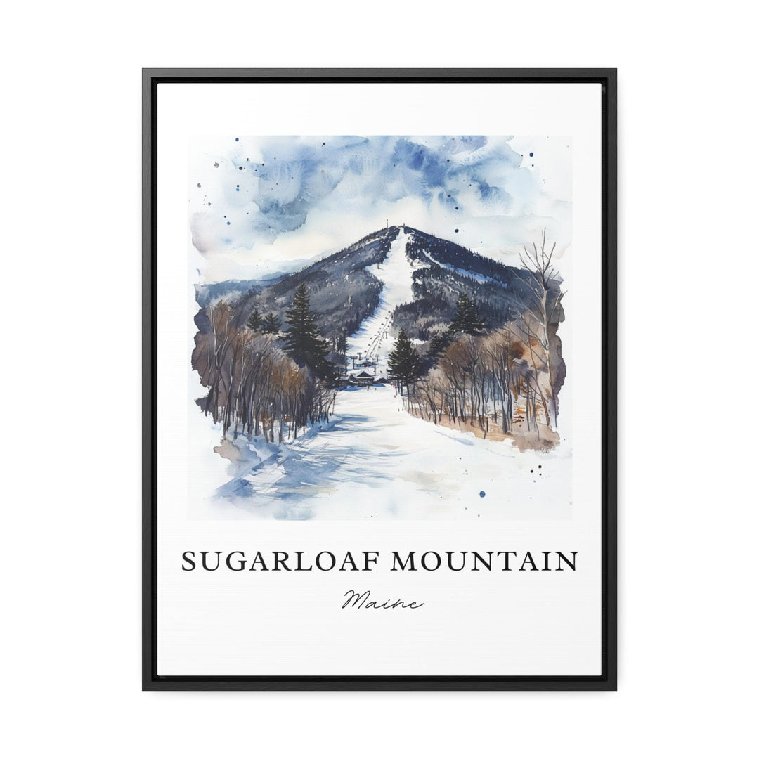 Sugarloaf Mountain ME Art, Sugarloaf Mtn Print, Carrabassett Valley, Franklin County ME Gift,