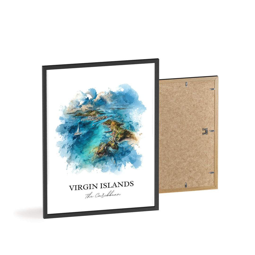 Virgin Islands Wall Art, Caribbean Prints, US Virgin Islands Artwork, Virgin Islands Gift, Travel Print, Travel Poster, Housewarming Gift