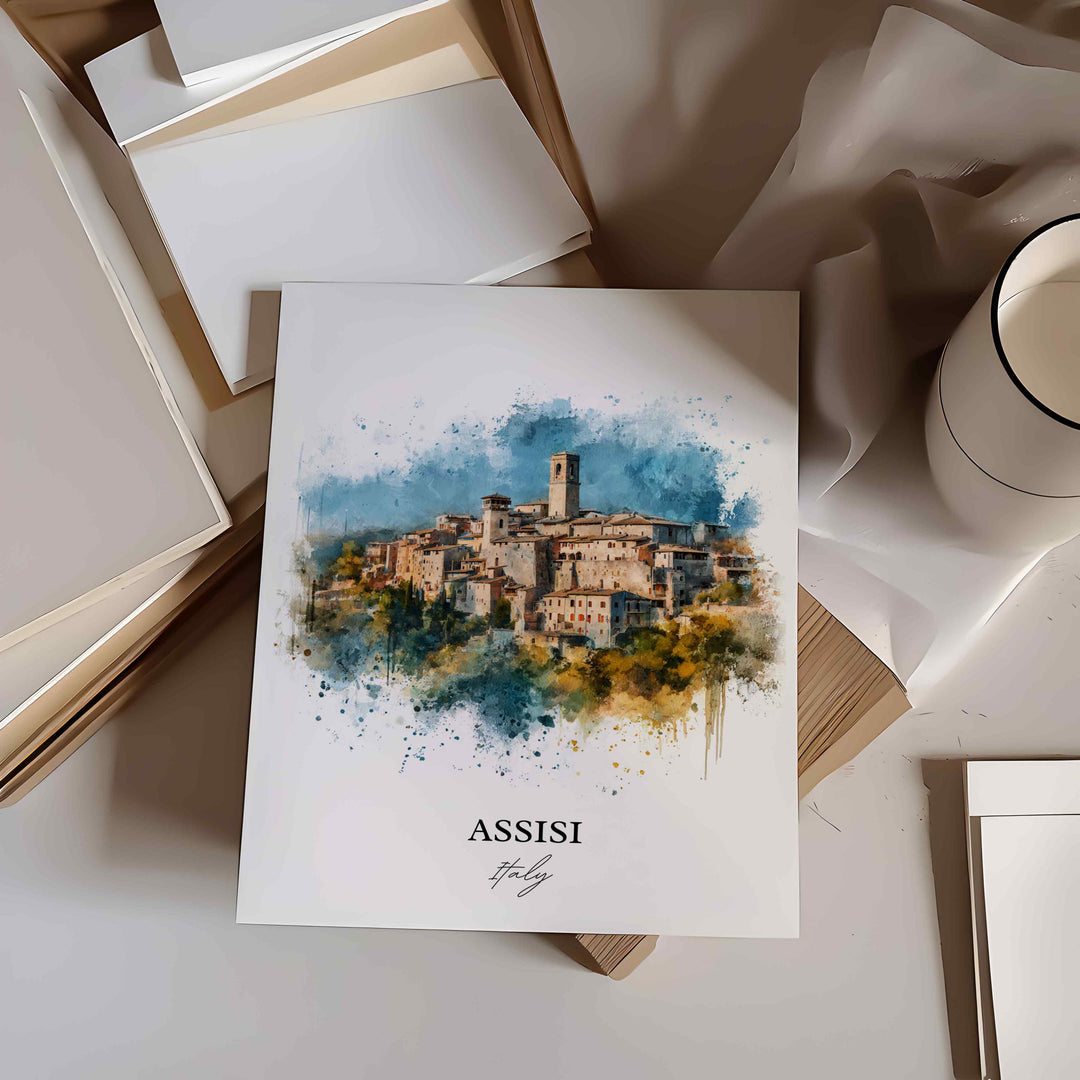 Assisi, Italy – Watercolor Art Print