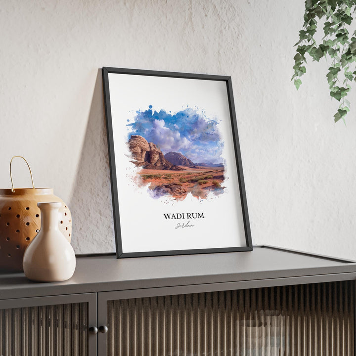 Wadi Rum, Jordan – Watercolor Art Print