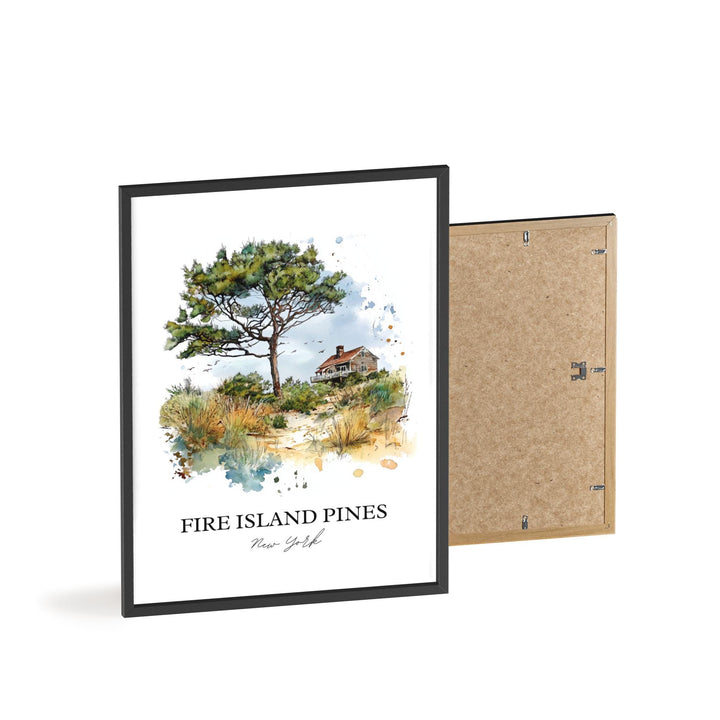 Fire Island NY Wall Art, Long Island Print, Fire Island Artwork, Fire Island Pines Gift, Travel Print, Travel Poster, Housewarming Gift