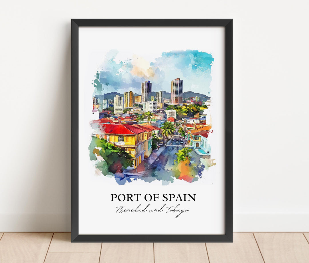 Port of Spain, Trinidad and Tobago – Watercolor Art Print