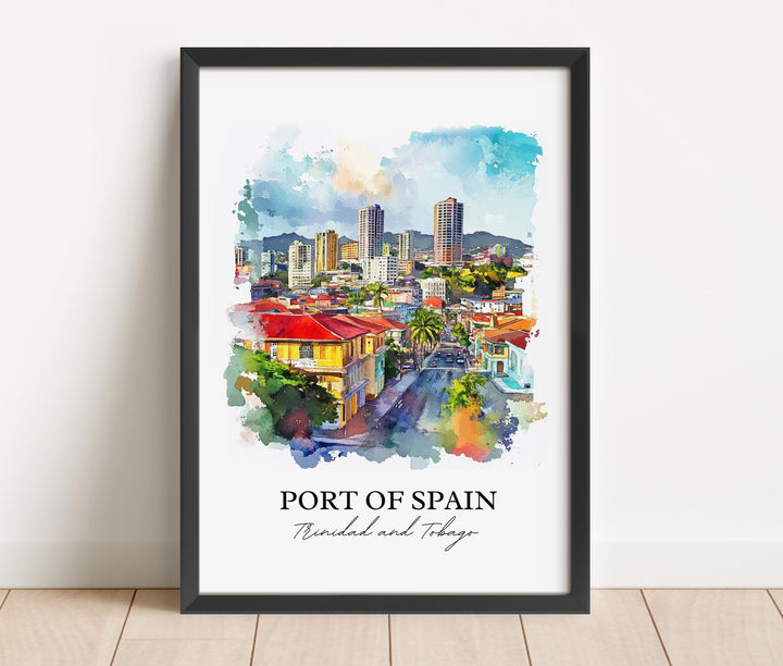 Port of Spain, Trinidad and Tobago – Watercolor Art Print