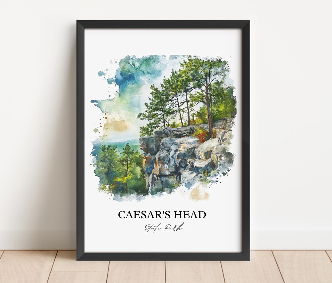 Caesars Head State Park Art, Greenville County Print, Caesars Head Art, Caesars Head Gift, Travel Print, Travel Poster, Housewarming Gift