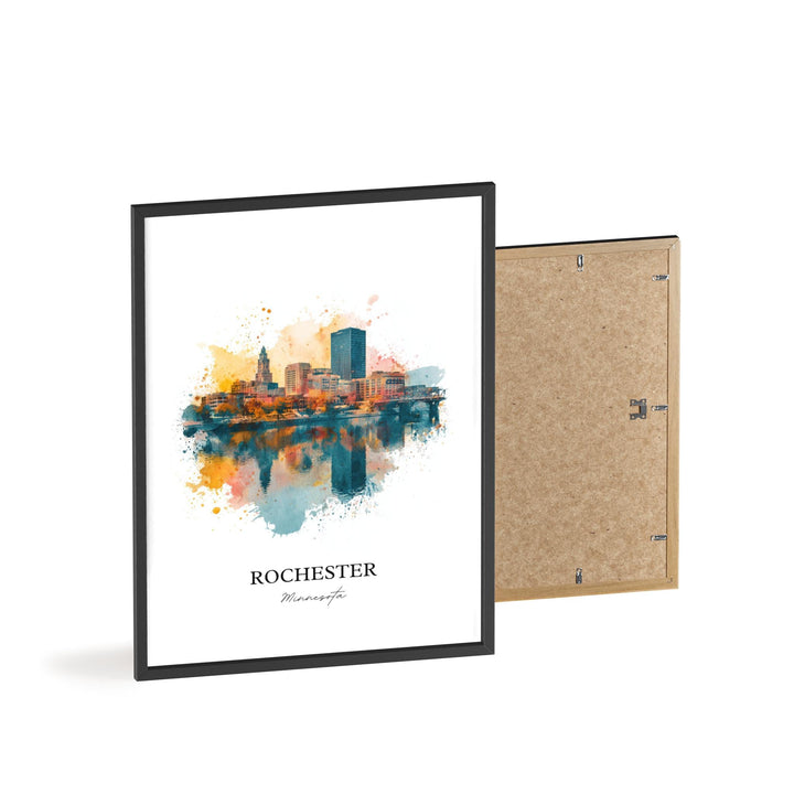 Rochester, Minnesota Wall Art, Rochester Print, Minnesota Watercolor Art, Rochester Minnesota Gift, Travel Print, Travel Poster, Housewarming Gift