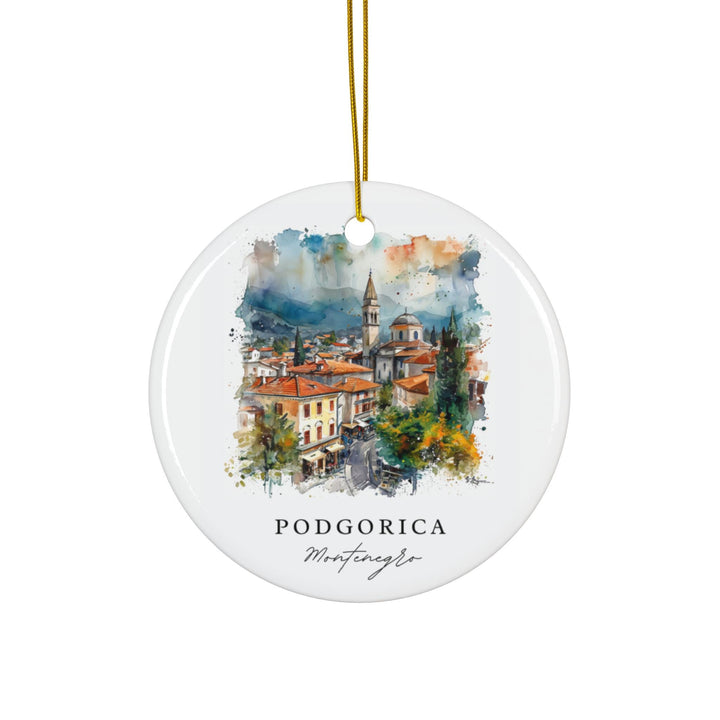 Podgorica Ornament: Unique Podgorica Souvenir, Podgorica Xmas Decor, and Authentic Montenegro Christmas Gift