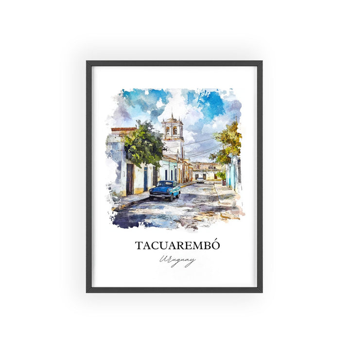 Tacuarembo Wall Art, Uruguay Travel Print, Uruguay Watercolor Art, Tacuarembo Gift, Travel Print, Travel Poster, Housewarming Gift