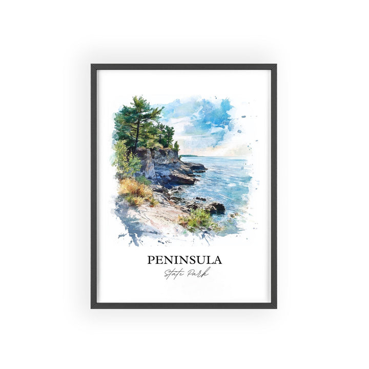 Peninsula State Park Art, Door County Print, Wisconsin Artwork, Peninsula State Park Gift, Travel Print, Travel Poster, Housewarming Gift