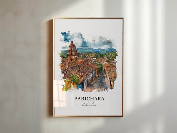 Barichara Wall Art, Northern Colombia Print, Colombia Watercolor Art, Barichara Gift, Travel Print, Travel Poster, Housewarming Gift