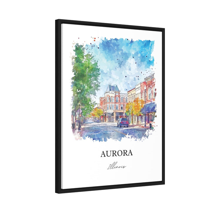 Aurora, Illinois, Illinois – Watercolor Art Print