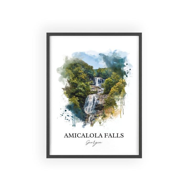Amicalola Falls Wall Art, Dawsonville Print, Georgia Watercolor Art, Amicalola Falls Gift, Travel Print, Travel Poster, Housewarming Gift