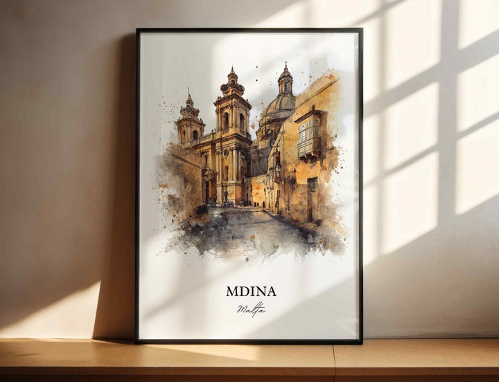Mdina, Malta – Watercolor Art Print