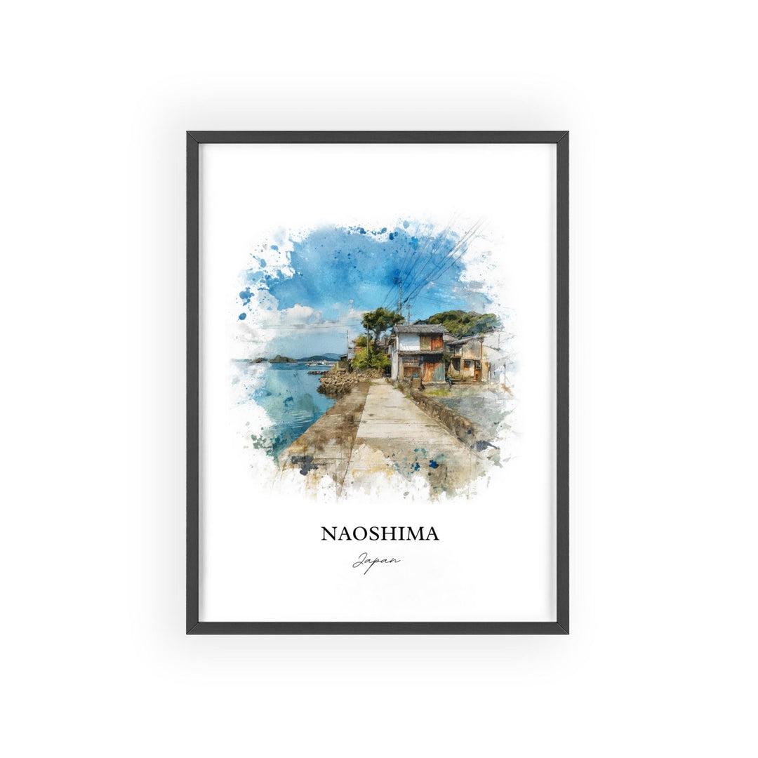 Naoshima, Japan – Watercolor Art Print