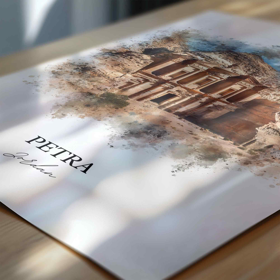 Petra, Jordan – Watercolor Art Print