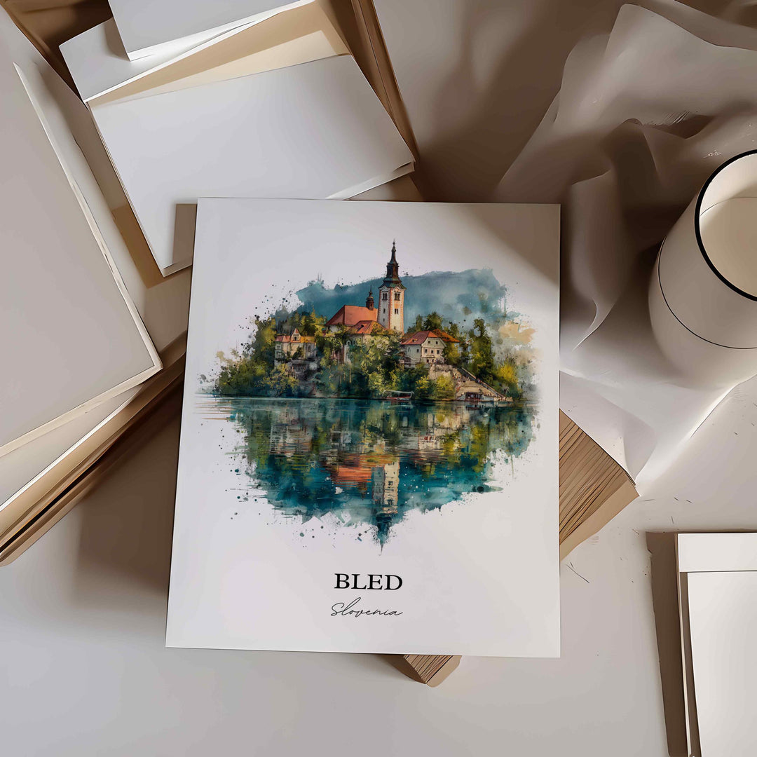 Bled, Slovenia – Watercolor Art Print