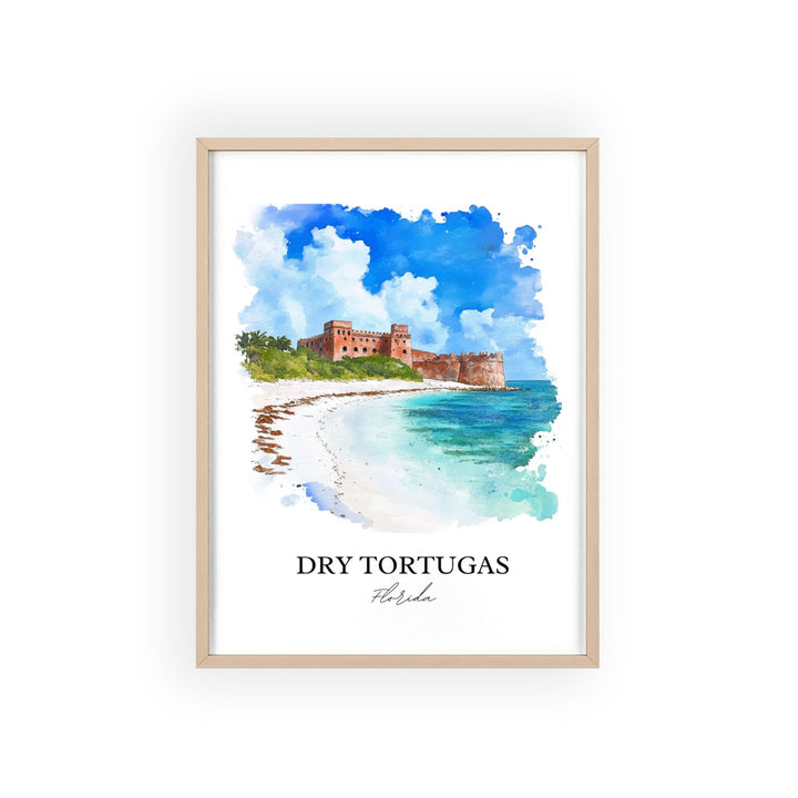 Dry Tortugas, Florida, USA – Watercolor Art Print